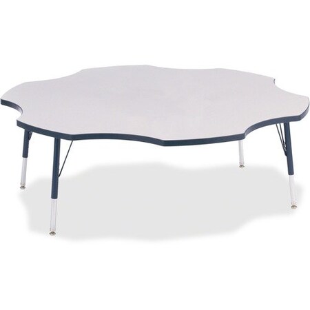 Jonti-Craft TABLE, SIX LEAF, 60in, GY/NY JNT6458JCE112